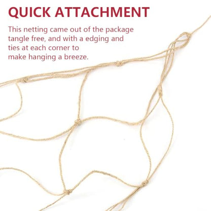 3.28 Ft * 6.56 Ft Jute Trellis Netting, Heavy-Duty Garden Plant Climbing Support Net for Vining Fruits, Vegetables & Flower Plants. - size: 1M*2M