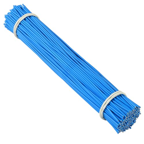 Tangyinrd 200 Pcs 6 inch Garden Twist Tie, Round Plastic Twist Ties for Plants, Vines and Wrapping Cords or Christmas Tree Gardening Plants Growth and Care, Office Home Cable Organization (Blue) - color: Blue