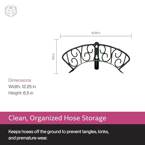 Yard Butler Heavy Duty Wall-Mounted Hose Hanger - Spiral Design, Green - color: Weathered Green, size: Spiral