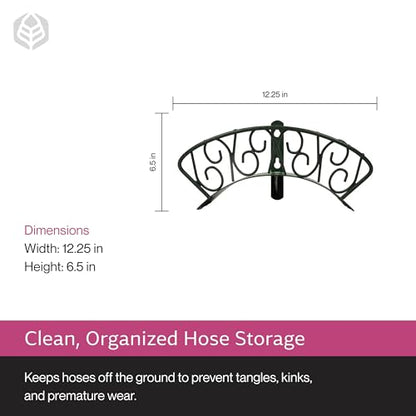 Yard Butler Heavy Duty Wall-Mounted Hose Hanger - Spiral Design, Green - color: Weathered Green, size: Spiral