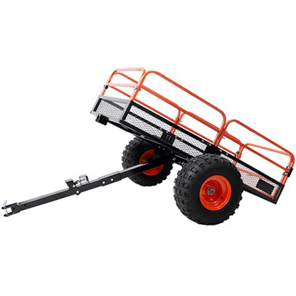1500LB Towing Dump Cart–ATV/UTV/Tractor,Dump Bed