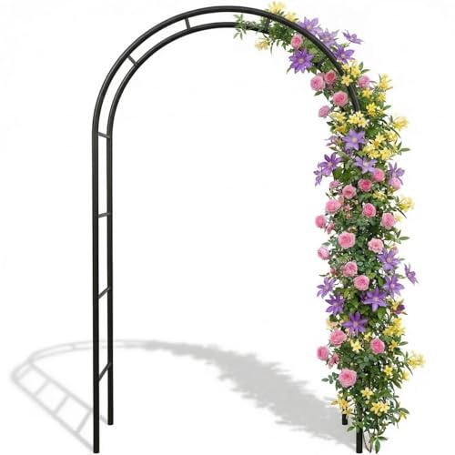 Thick Metal Garden Arch Rust-Proof Heavy Duty for Climbing Vines & Wedding - size: L