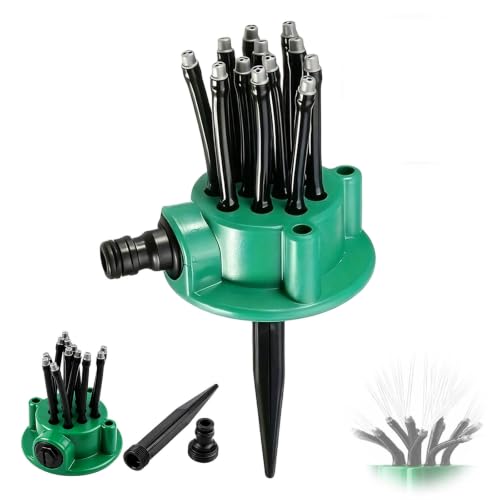 360 Degree Garden Automatic Multi Sprinkler Garden Lawn Sprinklers Roof Cooling Sprinklers Watering Gardening Tools Housewarming Gift (1PCS) - color: 1PCS