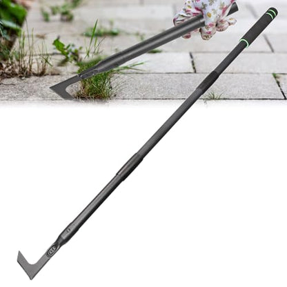 Crack Weeder Tool Long Handle Manual Weeders Crevice Weeding Tool L Shaped Multiple Sharp Blades Efficient Weeding for Narrow Spaces Driveways Sidewalks Paving Stone Gaps