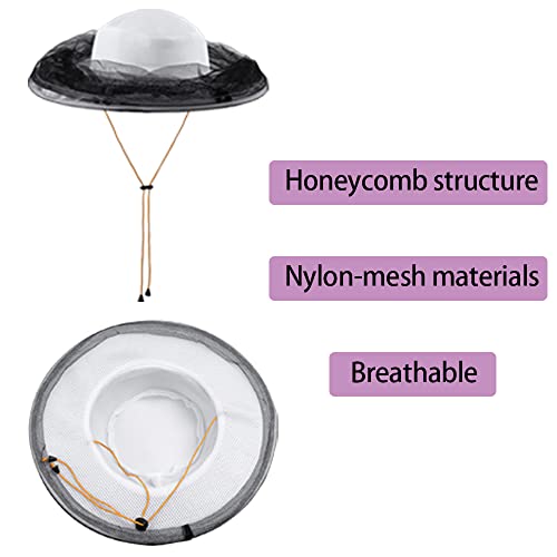 Bee Hat with Net,Beekeeper Veil Gloves,Bee Keeper Costume Mesh Cap - color: White Hat + XL Gloves