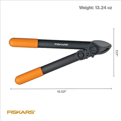 Fiskars 15” PowerGear Garden Anvil Loppers, Tree Trimmer, 1.25" Cuts - style: 15" PowerGear Anvil