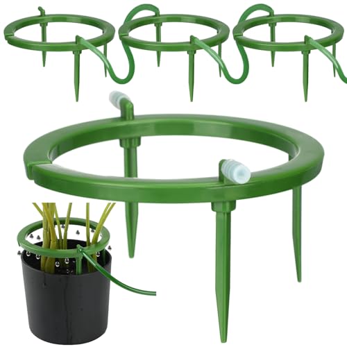 Tujoe 4 Set Drip Irrigation Ring Tree Water Ring 3 Leg Support, 5 Inch - size: 5 Inch