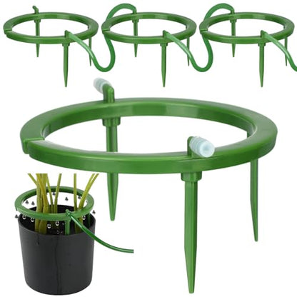 Tujoe 4 Set Drip Irrigation Ring Tree Water Ring 3 Leg Support, 5 Inch - size: 5 Inch