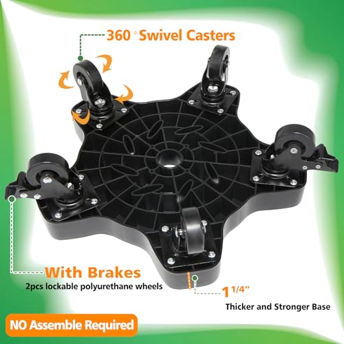 2Packs 14in Plant Caddy with Wheels - 14inch Indoor Outdoor Plant Stand No Assembly Required Flowerpot Down Under Plant Caddie Rolling Plant Dolly with casters Heavy Duty Round Pot Mover Planter