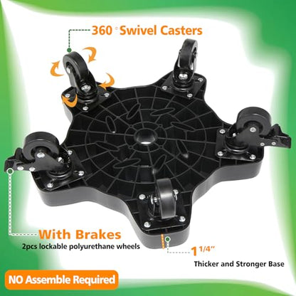 2Packs 14in Plant Caddy with Wheels - 14inch Indoor Outdoor Plant Stand No Assembly Required Flowerpot Down Under Plant Caddie Rolling Plant Dolly with casters Heavy Duty Round Pot Mover Planter
