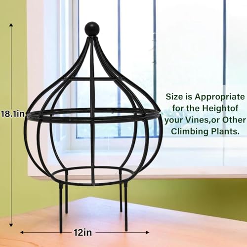 Metal Garden Obelisk Trellis - 12"x18" Support for Climbing Plants - size: 18" x 12"