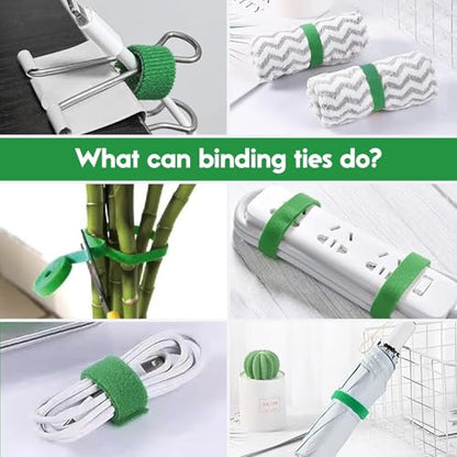 Reusable Fastening Tape Cable Tie, 98 Inch Roll For Cable Management Wire Organizer Plant Support Home Garden Use - color: 98 Inch Greener