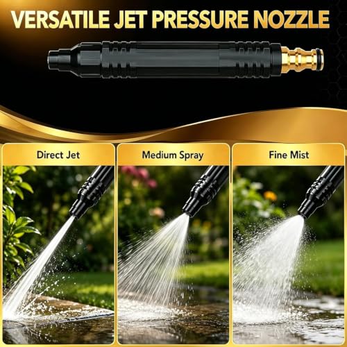 High Pressure Hose Nozzle for Garden Hoses, Adjustable Hose Nozzle Accessories for Fittings, Spray Nozzles for Car Washing, Yard, Garden, Window, and Outdoor Cleaning 2 Pack