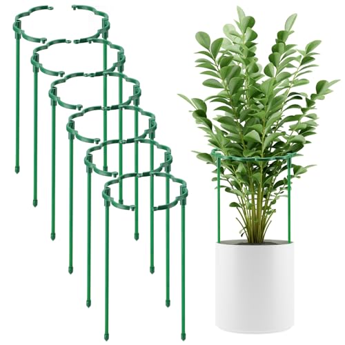 12 Pack Plant Support Stakes Sets - Versatile Plant Cages, Stackable Garden Flower Support， Small Plant Stakes for Indoor Plants,Tomato,Monstera, Peony, Hydrangea, Climbing Plants - size: 6.3*9.8IN（pack of 12)