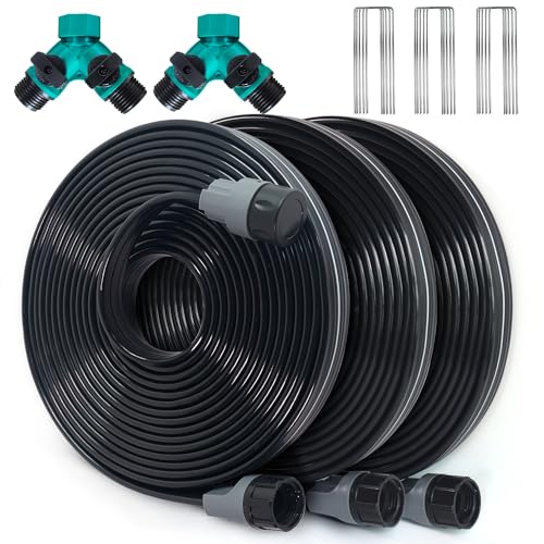 Sprinkler Hose with Holes 75 Ft (25ft 3pack) for Garden Watering - size: 75 ft (25ftx3pack)