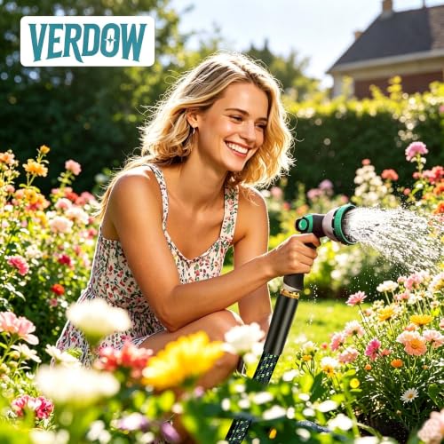 Garden Hose 25FT Lightweight Kink-Free Thick Grip Outdoor (Green) - color: Green