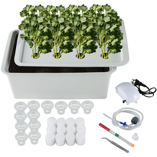 MAOPINER Indoor Hydroponic Grow Kit 12 Sites Deep Water Culture System