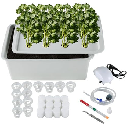 MAOPINER Indoor Hydroponic Grow Kit 12 Sites Deep Water Culture System