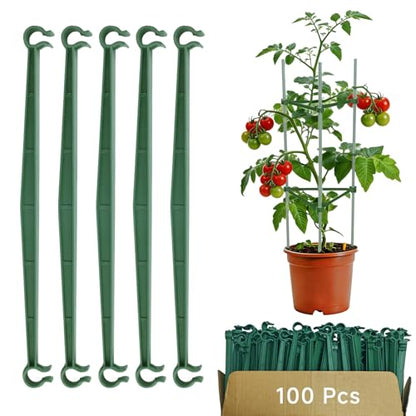 100pcs Garden Stakes Arms for Tomato Cage, 11.8in, 16mm,No Stake - size: 16mm/0.63inch