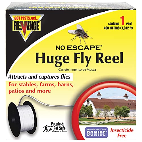 Bonide Revenge No Escape Huge Fly Reel Sticky Tape Trap, 1,312'