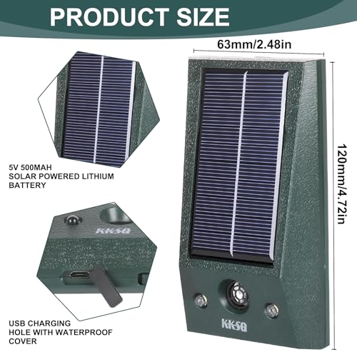 Wall-Mounted Solar Ultrasonic Animal Repellent Indoor Outdoor