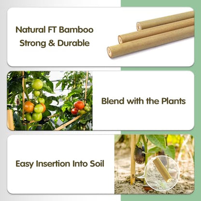 Bamboo Stakes,3FT Natural Bamboo Garden Stakes,BOVITRO 25Pcs Plant Stakes - size: 36 Inches, Pack of 25