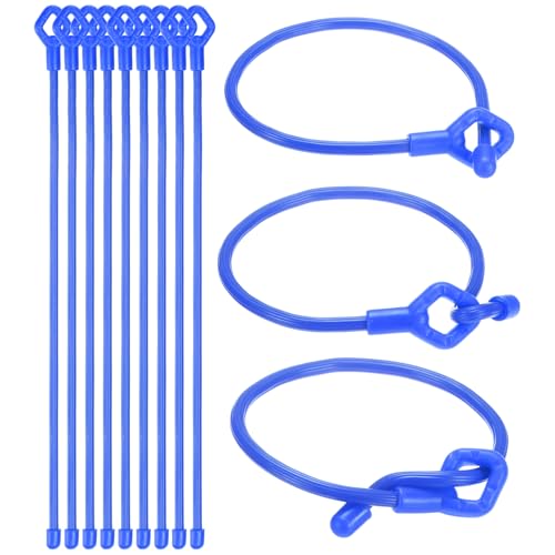 M METERXITY 12-Pack Adjustable Plant Ties, 12inch/30.48cm Silicone Flexible Multi-Function Sturdy Garden Twist Tie for Plant Support/Tree/Shrub/Vine, Reusable Support Twine [Blue] - color: Blue, size: 12inch/30.48cm