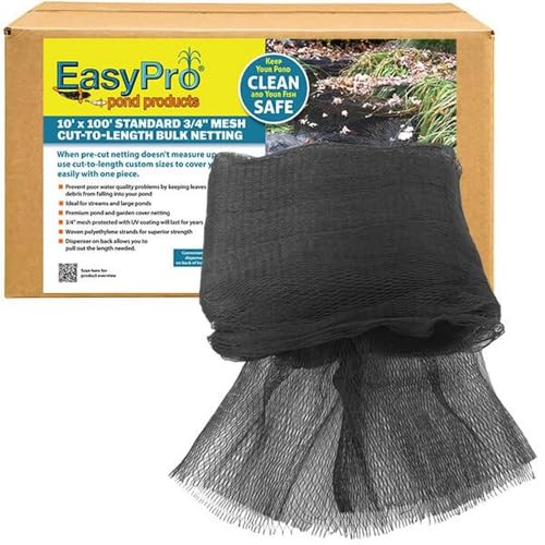 EasyPro NR101 Premium 3/4-Inch Pond Cover Netting, 10' x 100' - size: 10' x 100', style: Standard 3/4" Mesh