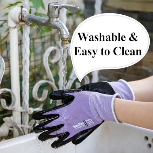 HandLove Gardening Gloves Women Weeding Planting,6 Pairs,Large, Blue&Purple - color: Blue&purple, size: Large(6 Pairs)