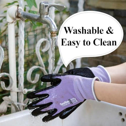 HandLove Gardening Gloves Women Weeding Planting,6 Pairs,Large, Blue&Purple - color: Blue&purple, size: Large(6 Pairs)