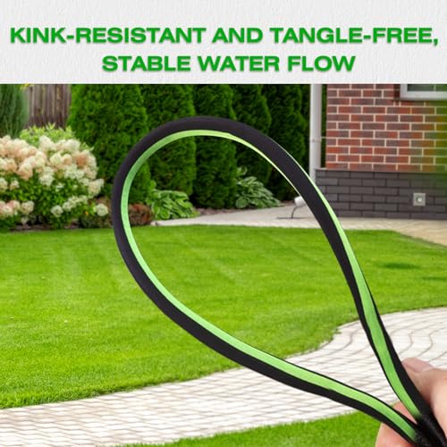75FT Lightweight Super Flexible Garden Water Hose - color: black-green, size: 75 FT