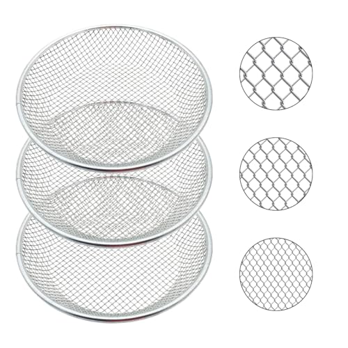 Soil Sifter for Gardening 3 Pack Garden Sieve Set with 3 Mesh Sizes