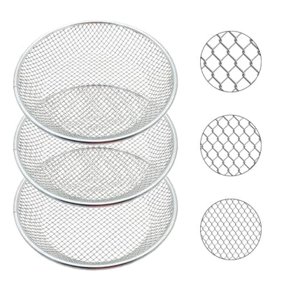 Soil Sifter for Gardening 3 Pack Garden Sieve Set with 3 Mesh Sizes