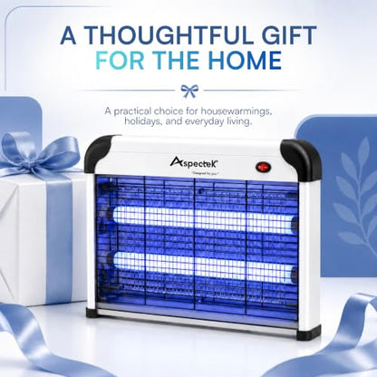 ASPECTEK 20W Bug Zapper, Electric Insect Killer for Indoor and Covered Outdoor, Mosquito, Fly and Moth Trap with Protective Mesh and Hanging Chain for Versatile Setup at Home, Patio and Garage - style: 20W Bug Zapper
