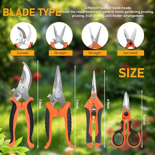 4-Pack Multifunctional Garden Scissors Set - style: BIDMLI05
