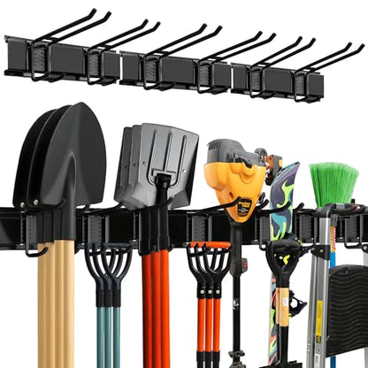 TIDYME Garage Wall Organizer, Shovel Holder Wall Mount, 48" Double Hooks - size: 48", style: Double Hooks