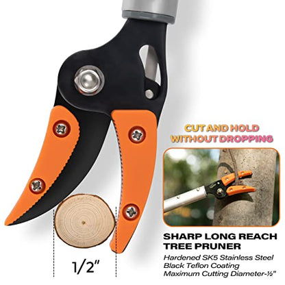 KSEIBI 143010 Long Reach Bypass Pruner, 3.5 ft (1.0m) - size: 3.5 ft