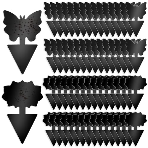 Fruit Fly Traps, 60 Pack Black Sticky Traps, Fungus Gnat Traps, Plant Fly Stickers for Indoor and Outdoor Use Protect The Plant - color: Black, size: 60 Pack