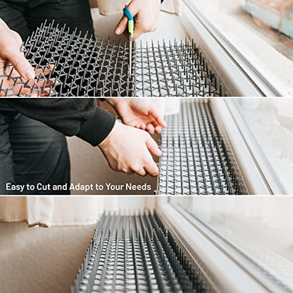 Petfolio 10 Pack Extra Large Cat Scat Mat for Cats - Cat Spike Mat 16.5 x 13.4 Inch with 1 Inch Spikes is Perfect to Keep Cats Away Indoor and Outdoor - size: 10