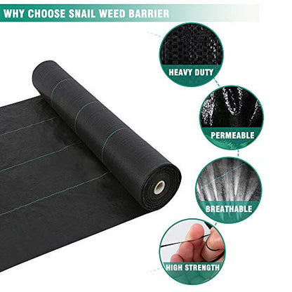 6FTx250FT Weed Barrier Landscape Fabric Heavy Duty 5oz Pro Ground Cover Mat - size: 5oz-6ftx250ft