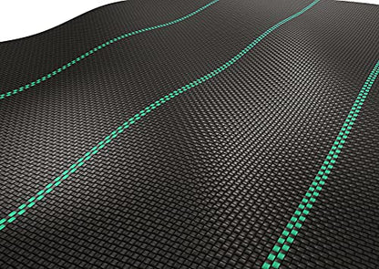 GardenMate 6 x 33 feet Sheet Woven Weed Control Fabric - Stabilized Black Heavy Duty 3 oz/yd² Landscape Ground Cover Membrane - size: 6 x 33 feet