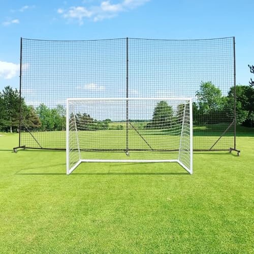 Ball Stop System - Soccer Backstop Net, Heavy Duty, High Impact, Practice Barrier - size: Movable - 1.75 inch Net, style: 30FT X 10FT