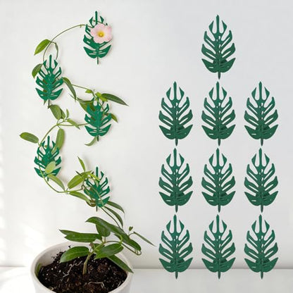 15 Pack Plant Vine Wall Clips - Durable Iron Support Hooks for - color: Green