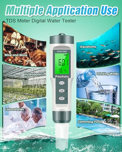 pH Meter, 3-in-1 TDS Meter Digital Water Tester with 0.01 High Precision