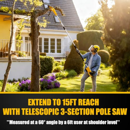 8" Cordless Pole Saw for DeWalt 20V Max Battery (Bare Tool)