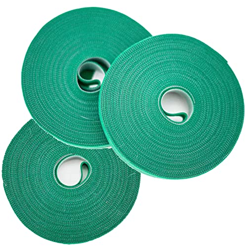 Garden Tie Green Tape, Plant Supports, Gentle On Plants (32.8ft × 0.6 inch, 3 Rolls, Green) - size: 98.4ft