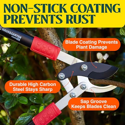 Haus & Garten ClassicPRO Bypass Pruning Shears and PowerPRO Bypass Loppers Bundle