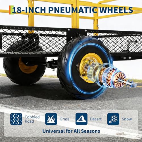 1500 Lb Tow-Behind Dump Garden Cart Trailer