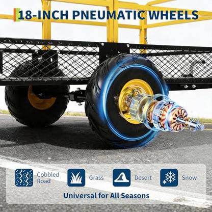 1500 Lb Tow-Behind Dump Garden Cart Trailer