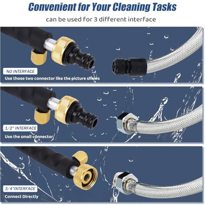 Power Washer Hose Attachment, Pressure Washer Wand Nozzle for Garden Hose - color: 18inch-back